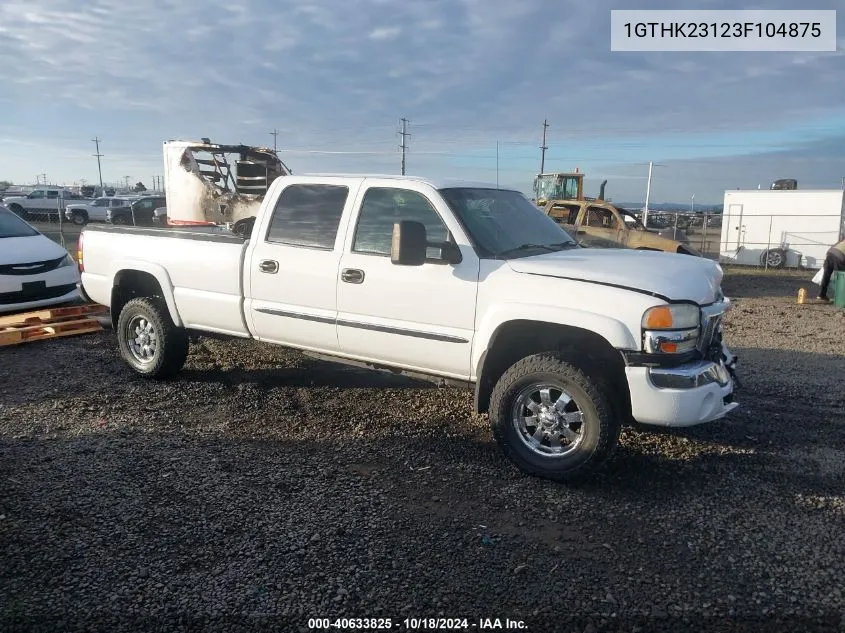 2003 GMC Sierra 2500Hd Sle/Slt VIN: 1GTHK23123F104875 Lot: 40633825