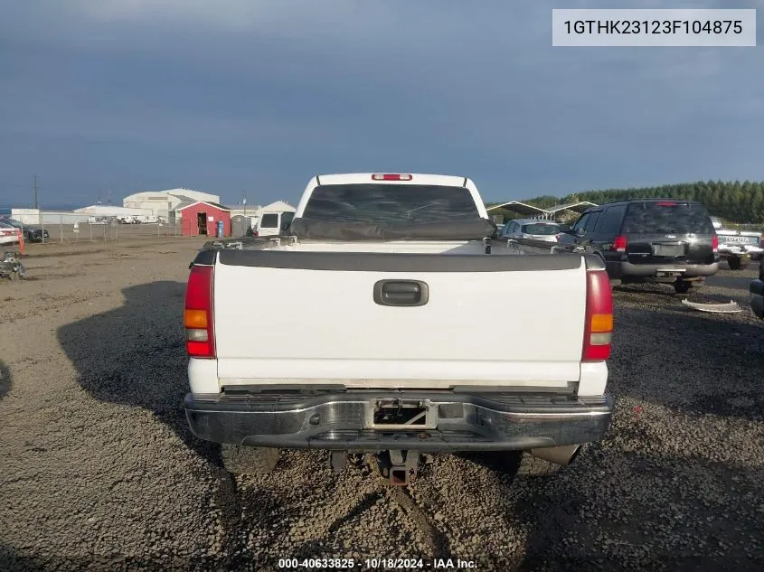 2003 GMC Sierra 2500Hd Sle/Slt VIN: 1GTHK23123F104875 Lot: 40633825