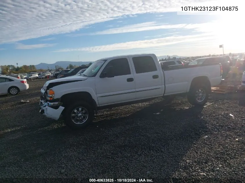 2003 GMC Sierra 2500Hd Sle/Slt VIN: 1GTHK23123F104875 Lot: 40633825