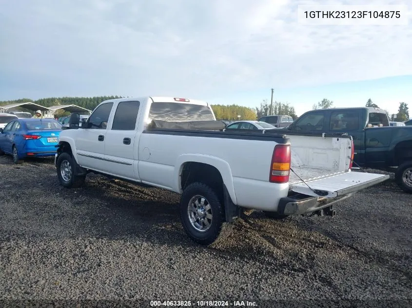 2003 GMC Sierra 2500Hd Sle/Slt VIN: 1GTHK23123F104875 Lot: 40633825