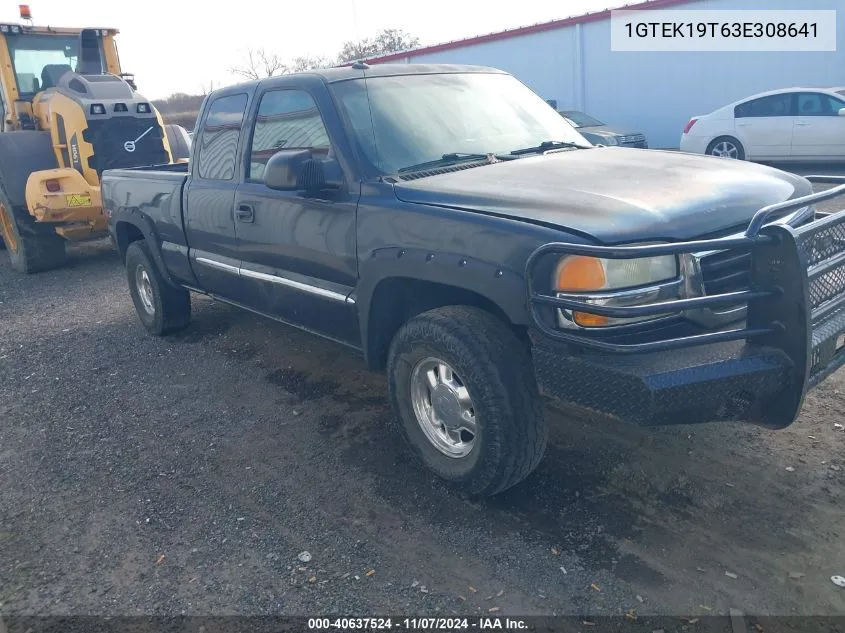 2003 GMC Sierra 1500 Sle VIN: 1GTEK19T63E308641 Lot: 40637524