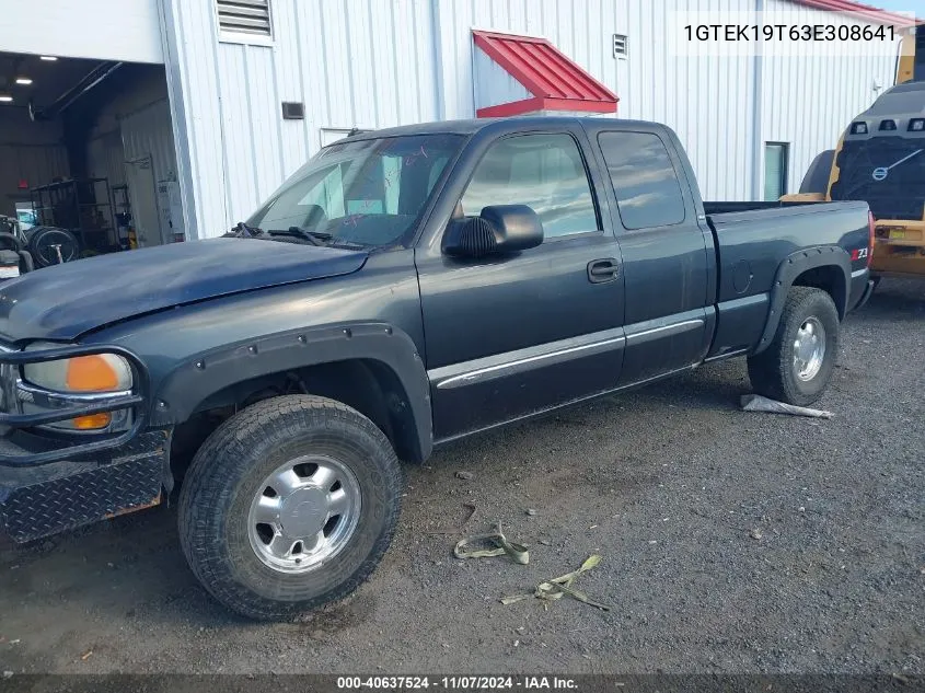 2003 GMC Sierra 1500 Sle VIN: 1GTEK19T63E308641 Lot: 40637524