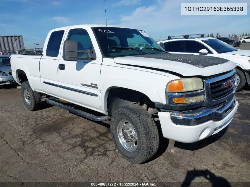 2003 GMC Sierra 2500Hd Sle VIN: 1GTHC29163E365338 Lot: 40657272