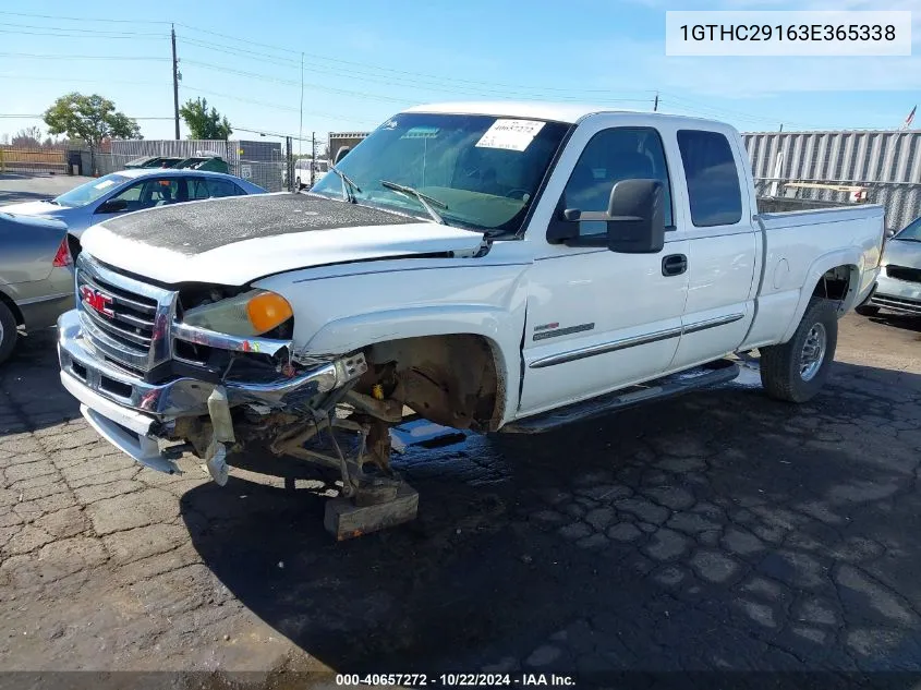 2003 GMC Sierra 2500Hd Sle VIN: 1GTHC29163E365338 Lot: 40657272