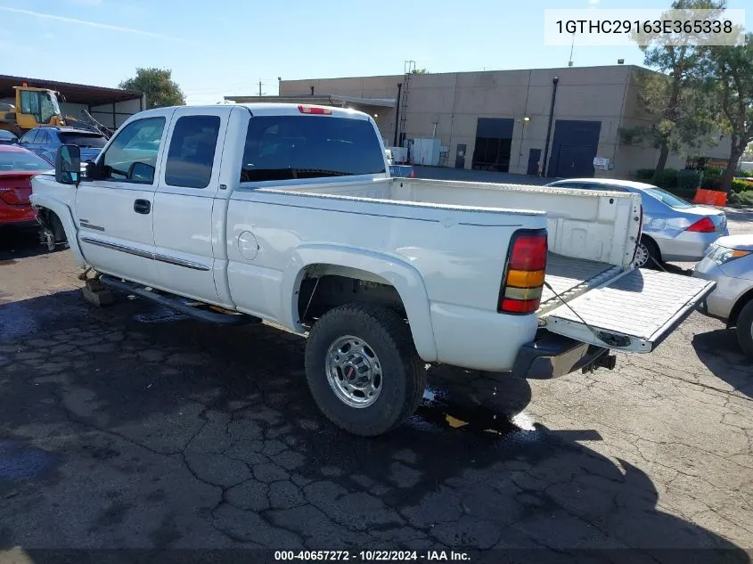 2003 GMC Sierra 2500Hd Sle VIN: 1GTHC29163E365338 Lot: 40657272