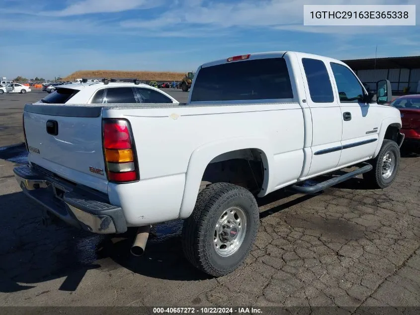 2003 GMC Sierra 2500Hd Sle VIN: 1GTHC29163E365338 Lot: 40657272