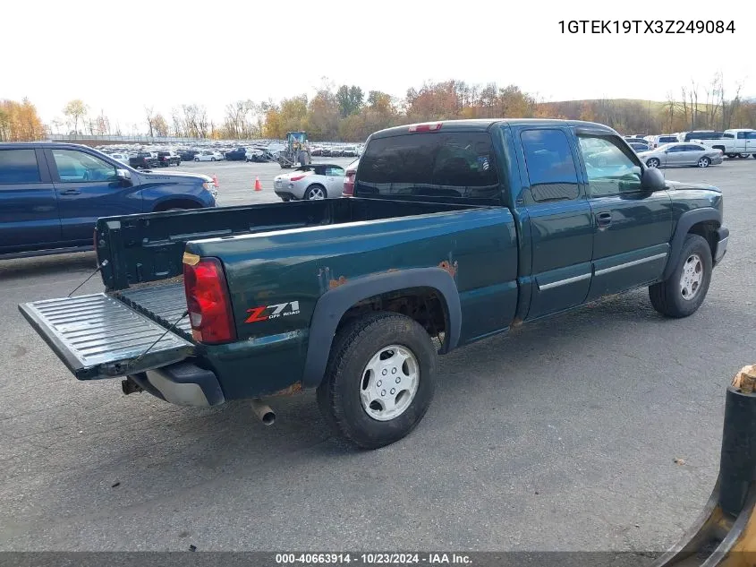 2003 GMC Sierra 1500 Sle/Slt VIN: 1GTEK19TX3Z249084 Lot: 40663914