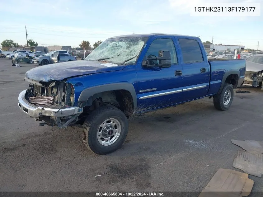 2003 GMC Sierra 2500Hd Sle VIN: 1GTHK23113F179177 Lot: 40665804