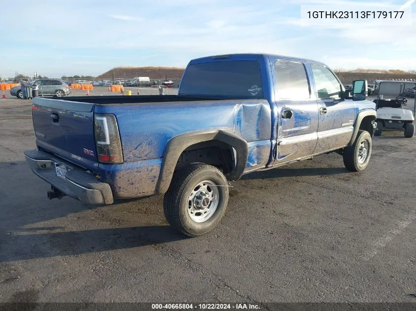 2003 GMC Sierra 2500Hd Sle VIN: 1GTHK23113F179177 Lot: 40665804