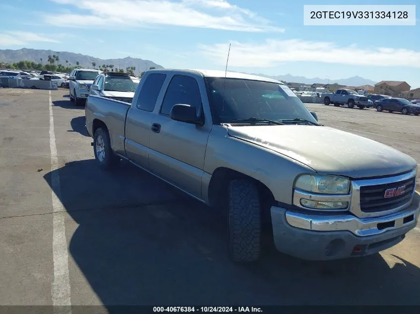 2003 GMC Sierra 1500 VIN: 2GTEC19V331334128 Lot: 40676384