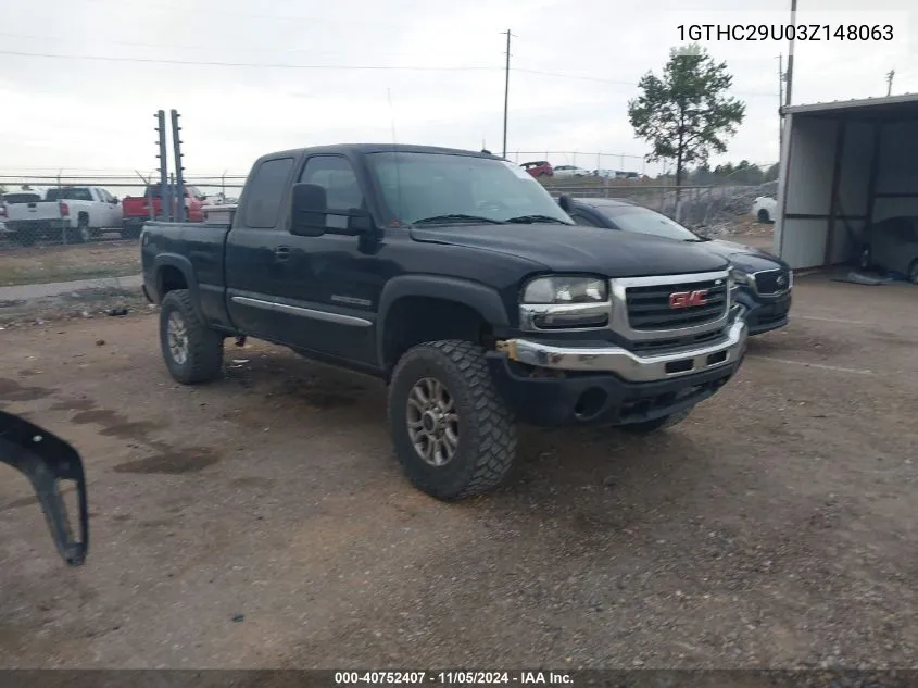 2003 GMC Sierra 2500Hd Slt VIN: 1GTHC29U03Z148063 Lot: 40752407