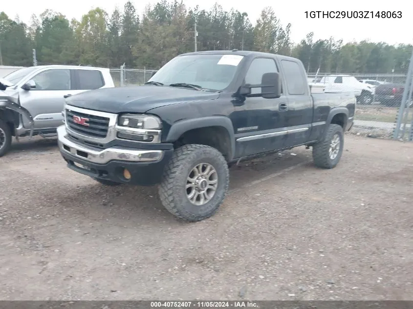 2003 GMC Sierra 2500Hd Slt VIN: 1GTHC29U03Z148063 Lot: 40752407