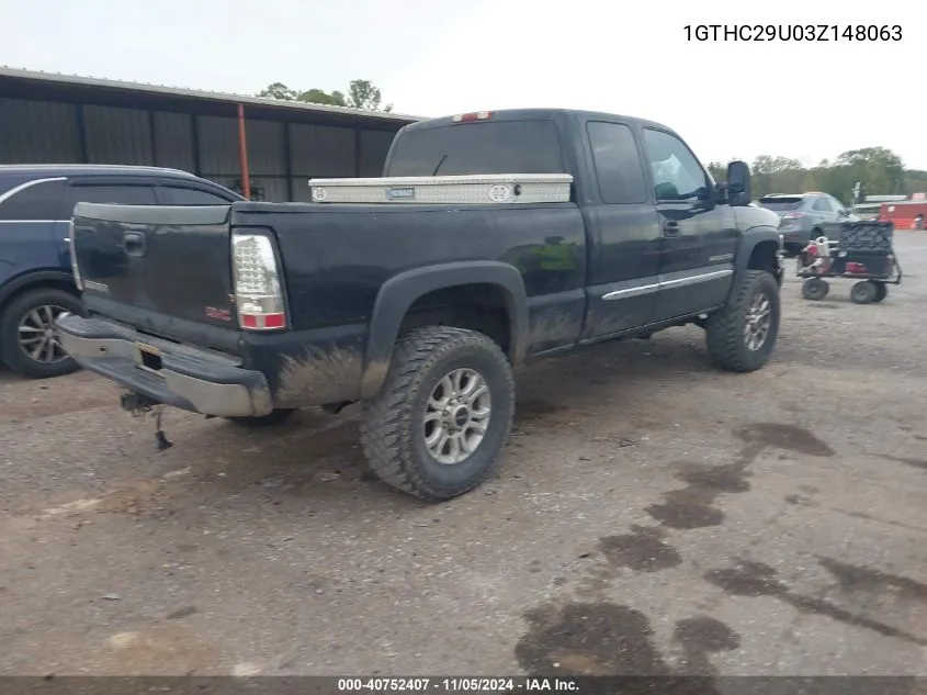 2003 GMC Sierra 2500Hd Slt VIN: 1GTHC29U03Z148063 Lot: 40752407