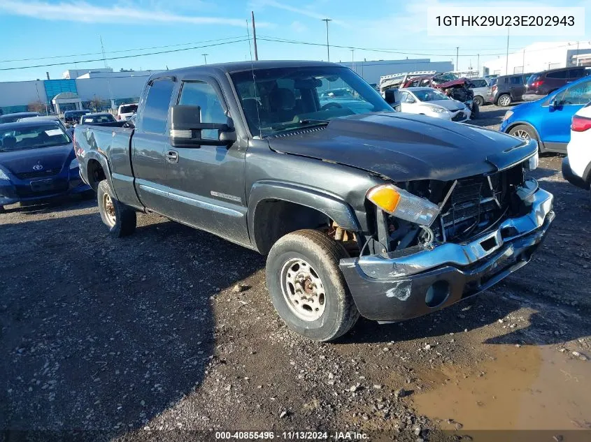 2003 GMC Sierra 2500Hd Sle VIN: 1GTHK29U23E202943 Lot: 40855496