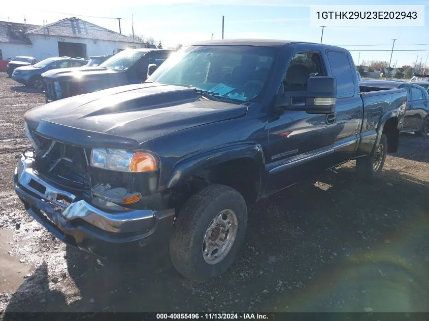 2003 GMC Sierra 2500Hd Sle VIN: 1GTHK29U23E202943 Lot: 40855496