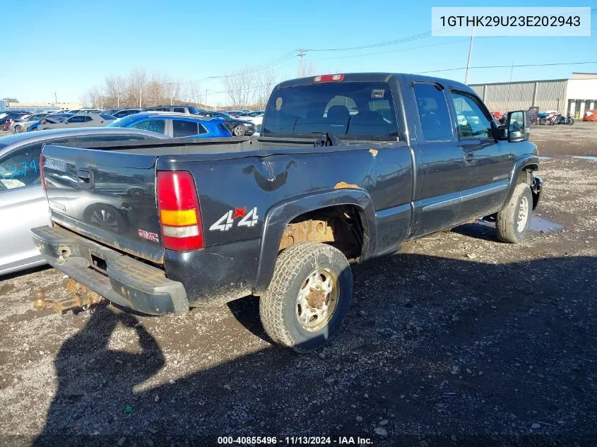 2003 GMC Sierra 2500Hd Sle VIN: 1GTHK29U23E202943 Lot: 40855496