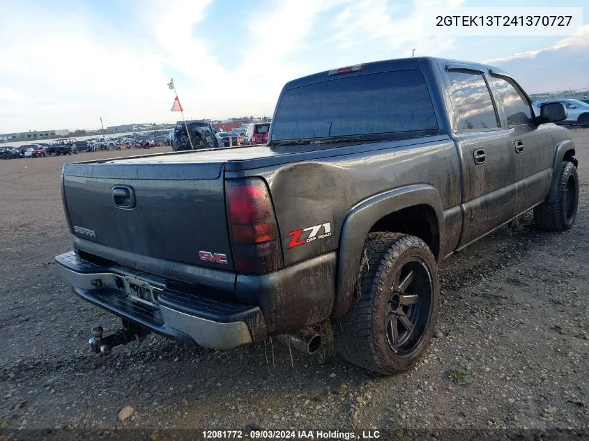 2004 GMC Sierra 1500 VIN: 2GTEK13T241370727 Lot: 12081772