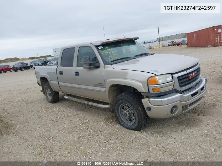 2004 GMC Sierra 2500Hd VIN: 1GTHK23274F242597 Lot: 12103640