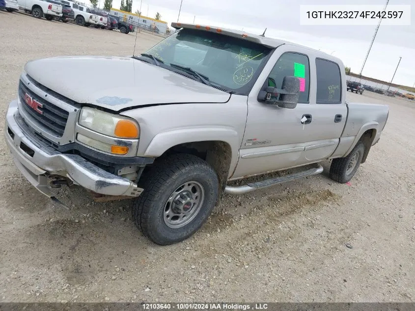 2004 GMC Sierra 2500Hd VIN: 1GTHK23274F242597 Lot: 12103640