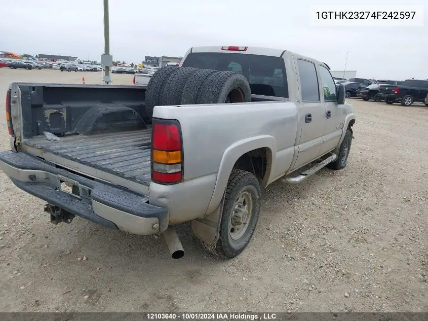 2004 GMC Sierra 2500Hd VIN: 1GTHK23274F242597 Lot: 12103640