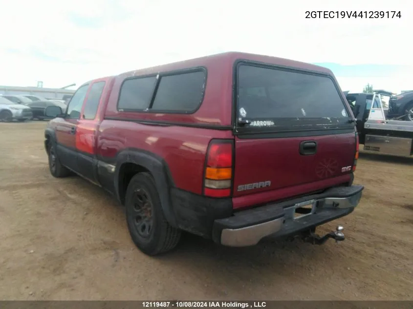 2004 GMC Sierra 1500 VIN: 2GTEC19V441239174 Lot: 12119487