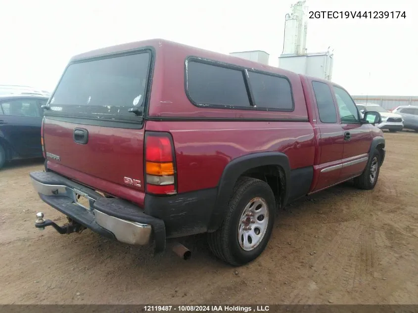 2004 GMC Sierra 1500 VIN: 2GTEC19V441239174 Lot: 12119487