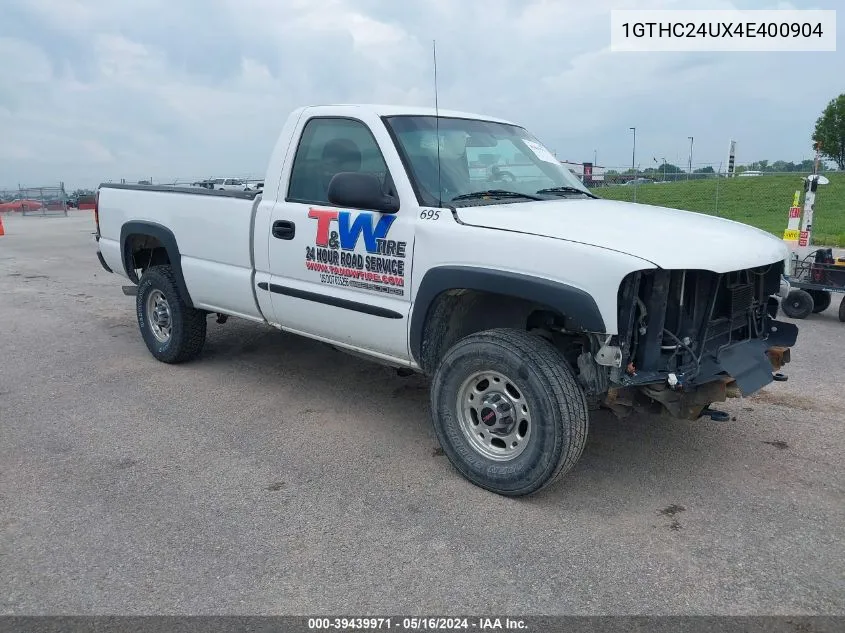 2004 GMC Sierra 2500Hd VIN: 1GTHC24UX4E400904 Lot: 39439971