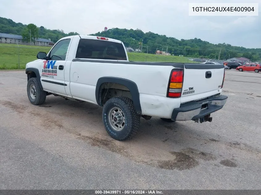 2004 GMC Sierra 2500Hd VIN: 1GTHC24UX4E400904 Lot: 39439971