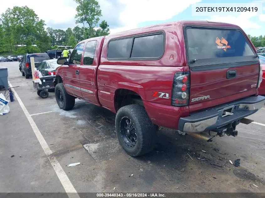 2004 GMC Sierra 1500 Sle VIN: 2GTEK19TX41209419 Lot: 39440343