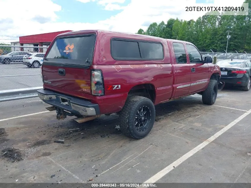 2004 GMC Sierra 1500 Sle VIN: 2GTEK19TX41209419 Lot: 39440343