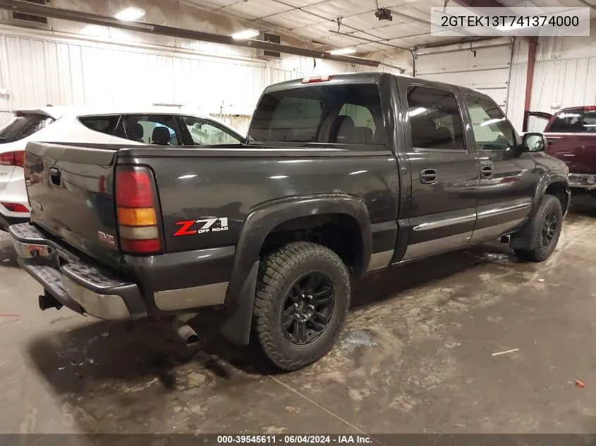 2004 GMC Sierra 1500 Sle VIN: 2GTEK13T741374000 Lot: 39545611