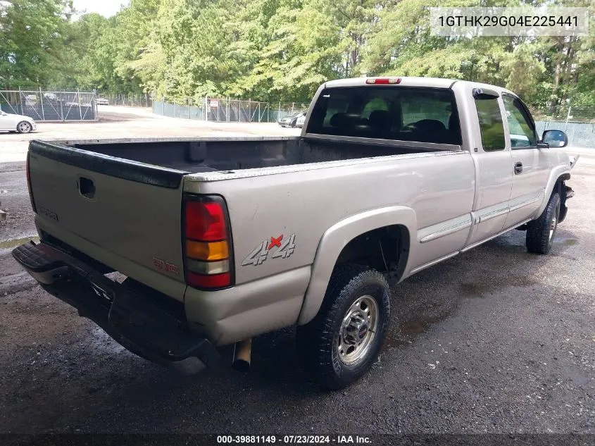 2004 GMC Sierra 2500Hd Sle VIN: 1GTHK29G04E225441 Lot: 39881149