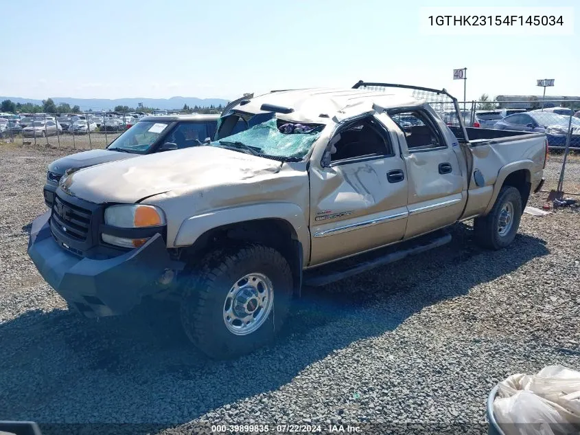 2004 GMC Sierra 2500Hd Sle VIN: 1GTHK23154F145034 Lot: 39899835