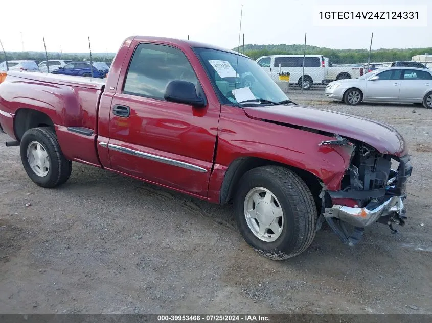 2004 GMC Sierra 1500 Sle VIN: 1GTEC14V24Z124331 Lot: 39953466