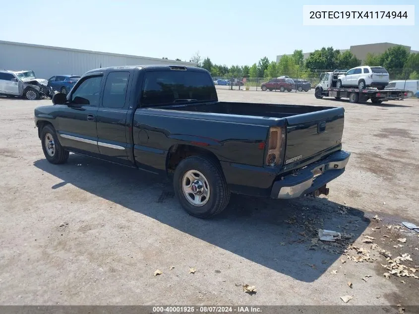 2004 GMC Sierra 1500 Sle VIN: 2GTEC19TX41174944 Lot: 40001925