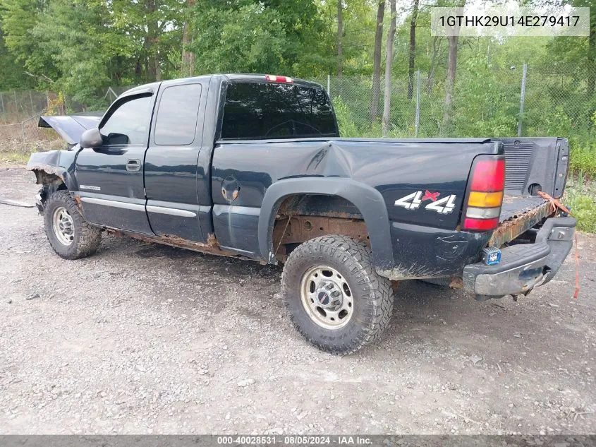 2004 GMC Sierra 2500Hd Sle VIN: 1GTHK29U14E279417 Lot: 40028531