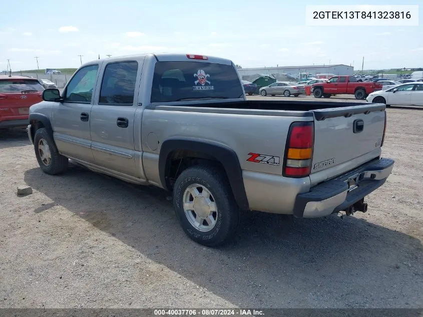 2004 GMC Sierra 1500 Slt VIN: 2GTEK13T841323816 Lot: 40037706