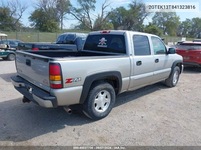 2004 GMC Sierra 1500 Slt VIN: 2GTEK13T841323816 Lot: 40037706