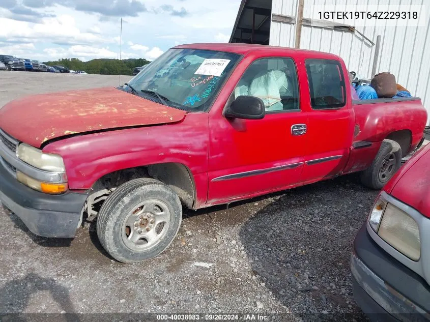 2004 GMC Sierra 1500 Sle VIN: 1GTEK19T64Z229318 Lot: 40038983