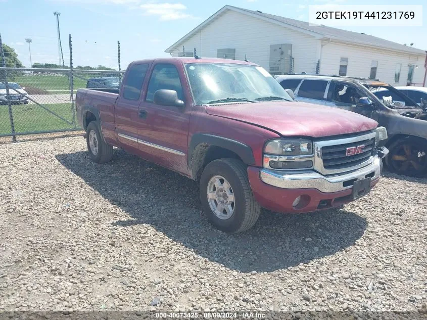 2004 GMC Sierra 1500 Sle VIN: 2GTEK19T441231769 Lot: 40073425