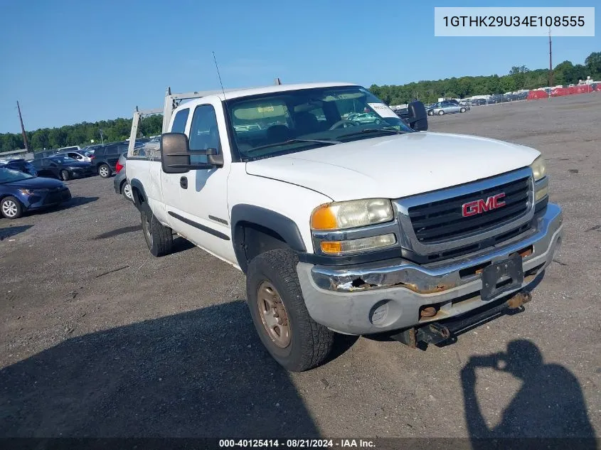 2004 GMC Sierra 2500Hd VIN: 1GTHK29U34E108555 Lot: 40125414