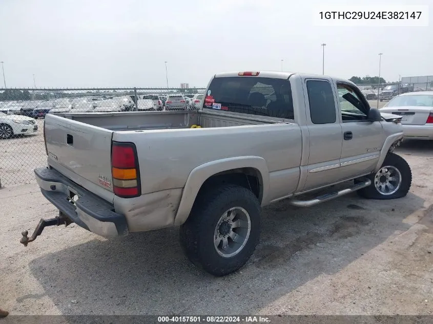 2004 GMC Sierra 2500Hd Sle VIN: 1GTHC29U24E382147 Lot: 40157501