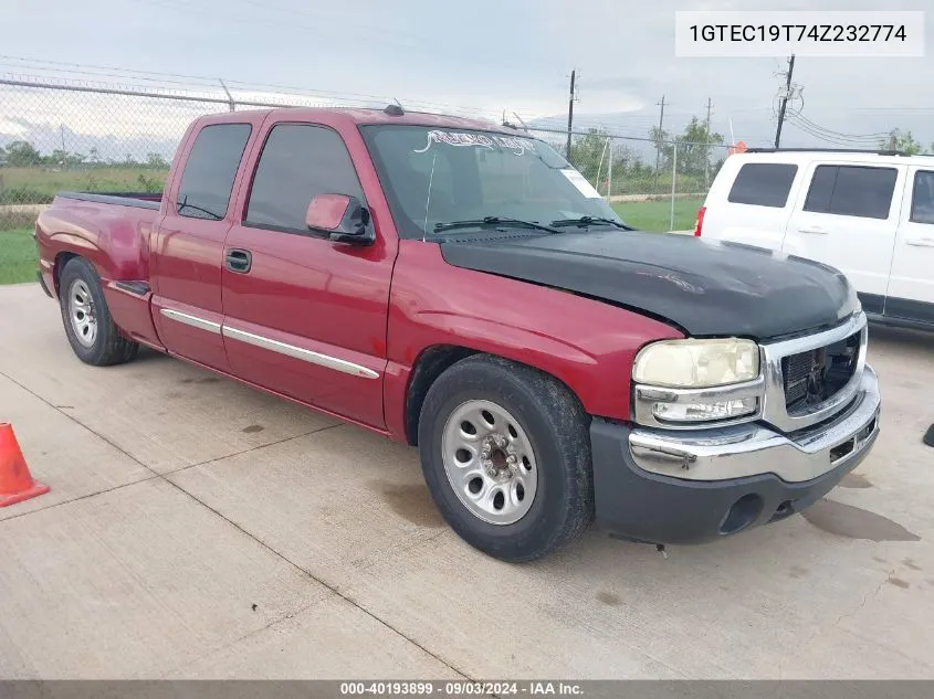 2004 GMC Sierra 1500 Sle VIN: 1GTEC19T74Z232774 Lot: 40193899