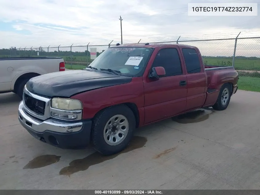 2004 GMC Sierra 1500 Sle VIN: 1GTEC19T74Z232774 Lot: 40193899