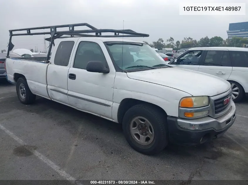 2004 GMC Sierra 1500 Sle VIN: 1GTEC19TX4E148987 Lot: 40231573