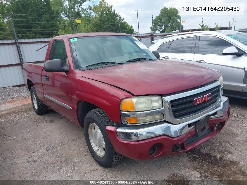 2004 GMC Sierra 1500 Sle VIN: 1GTEC14T64Z205430 Lot: 40243330