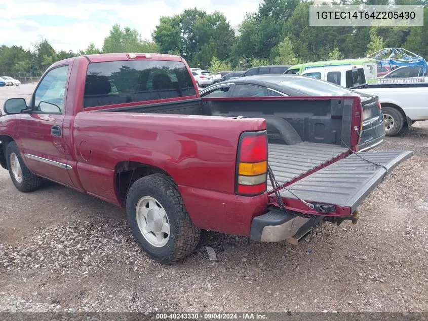 2004 GMC Sierra 1500 Sle VIN: 1GTEC14T64Z205430 Lot: 40243330