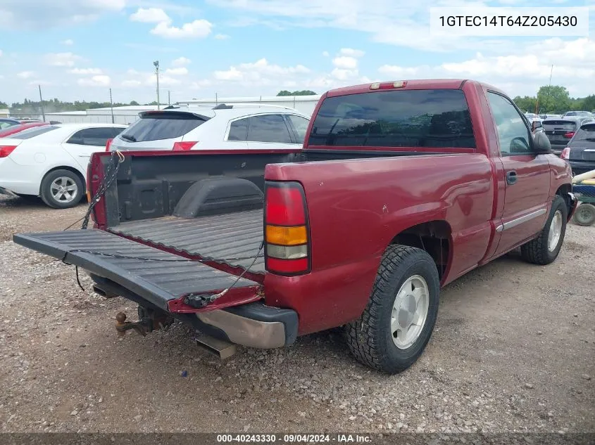 2004 GMC Sierra 1500 Sle VIN: 1GTEC14T64Z205430 Lot: 40243330