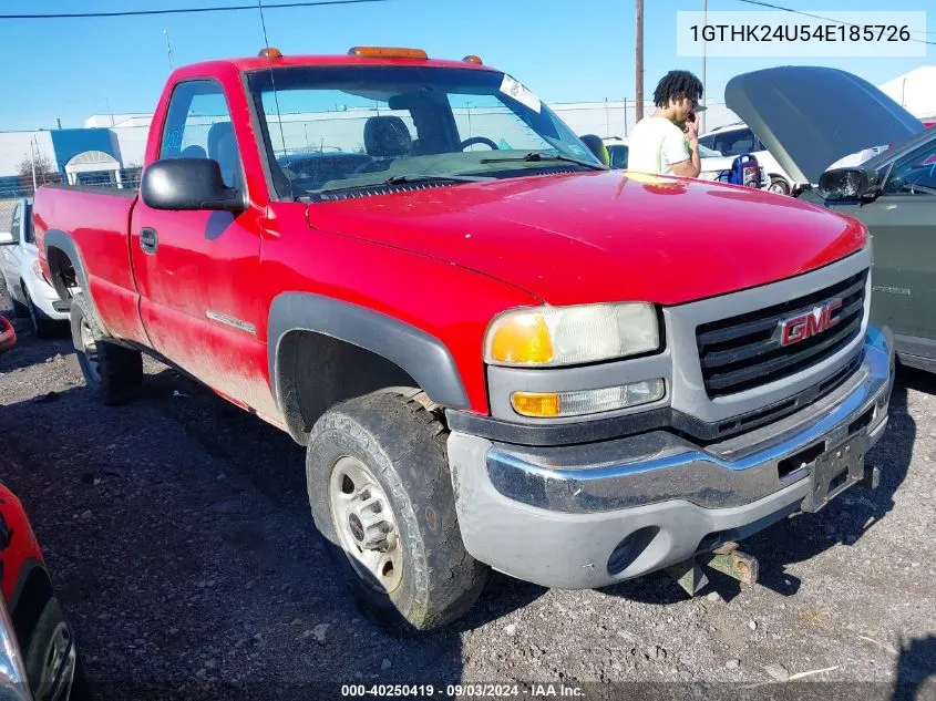 2004 GMC Sierra 2500Hd Work Truck VIN: 1GTHK24U54E185726 Lot: 40250419