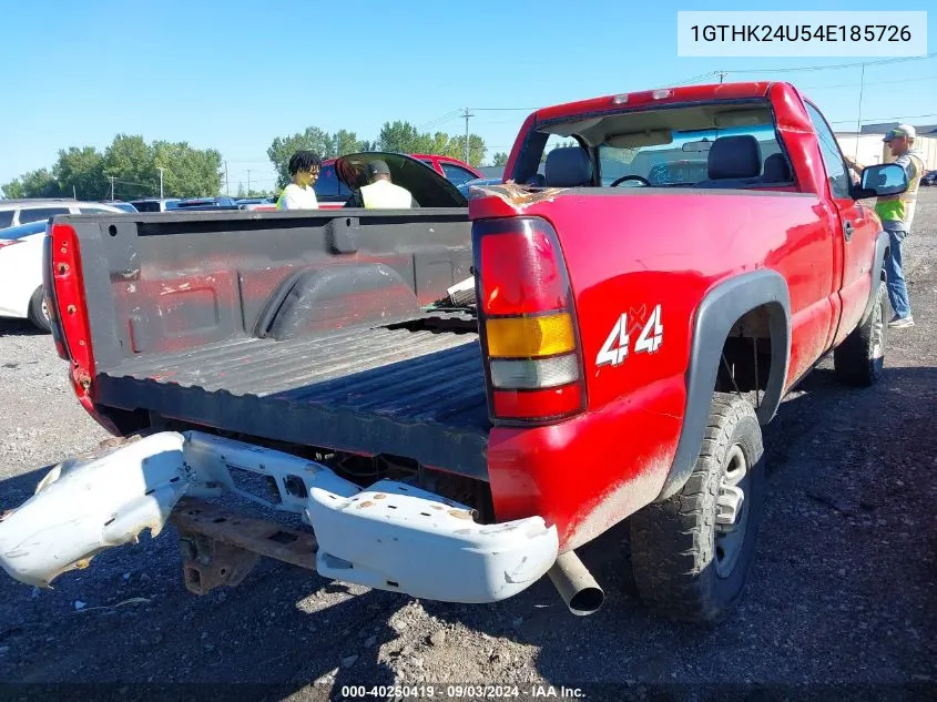 2004 GMC Sierra 2500Hd Work Truck VIN: 1GTHK24U54E185726 Lot: 40250419